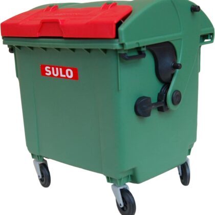 SULO Mini-Mülltonne 1100 L Runddeckel - Grün / Rot